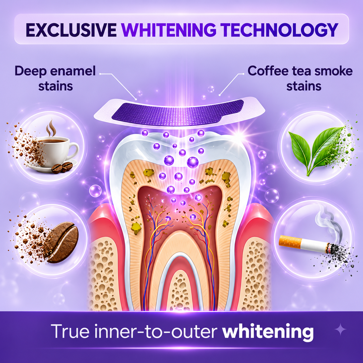 Herballand™ Purple Teeth Whitening Strips