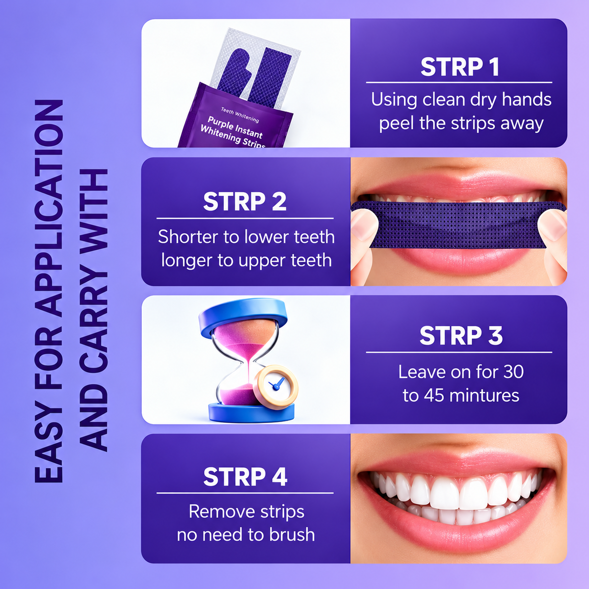 Herballand™ Purple Teeth Whitening Strips