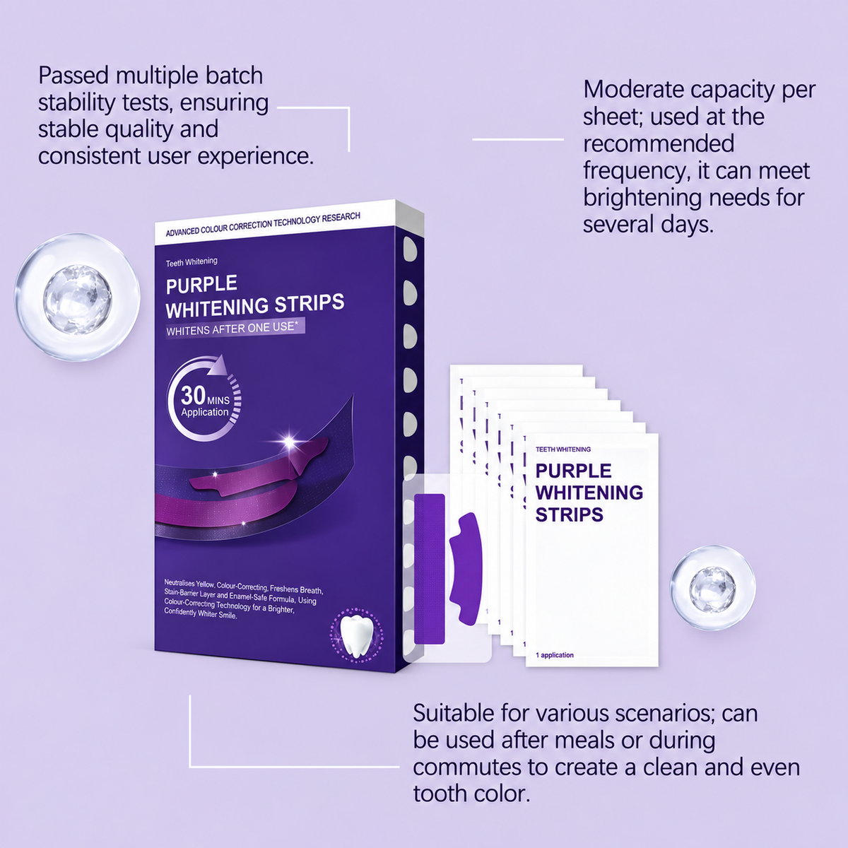 Herballand™ Purple Teeth Whitening Strips
