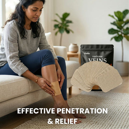 Kenko Varicose Vein Patches | Natural Herbal Therapy for Swelling, Fatigue & Vein Health