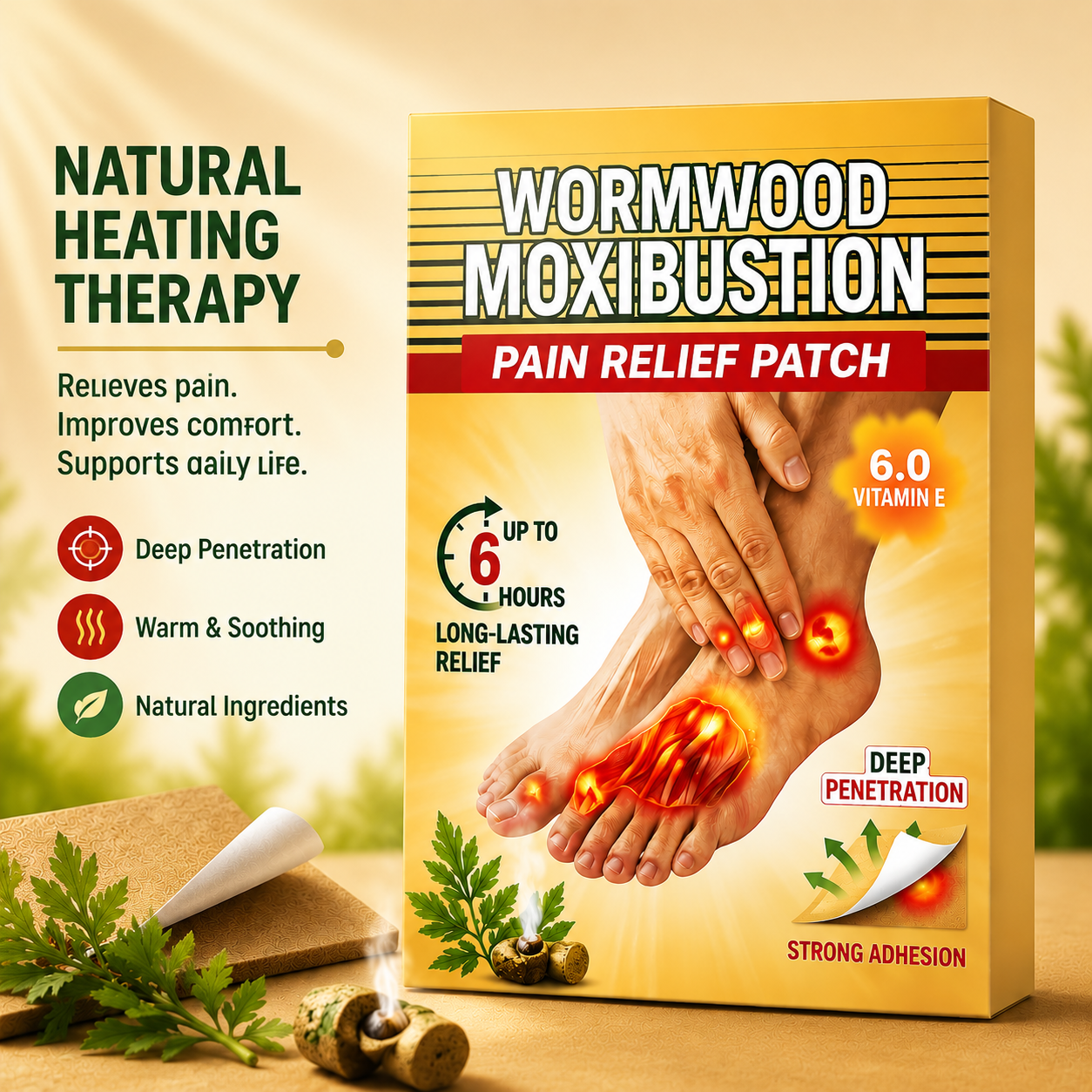 Wormwood Moxibustion Pain Relief Joint Patch