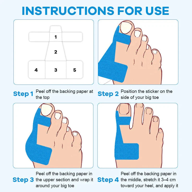 2-in-1 Orthopedic Bunion Relief & Toe Alignment Tape