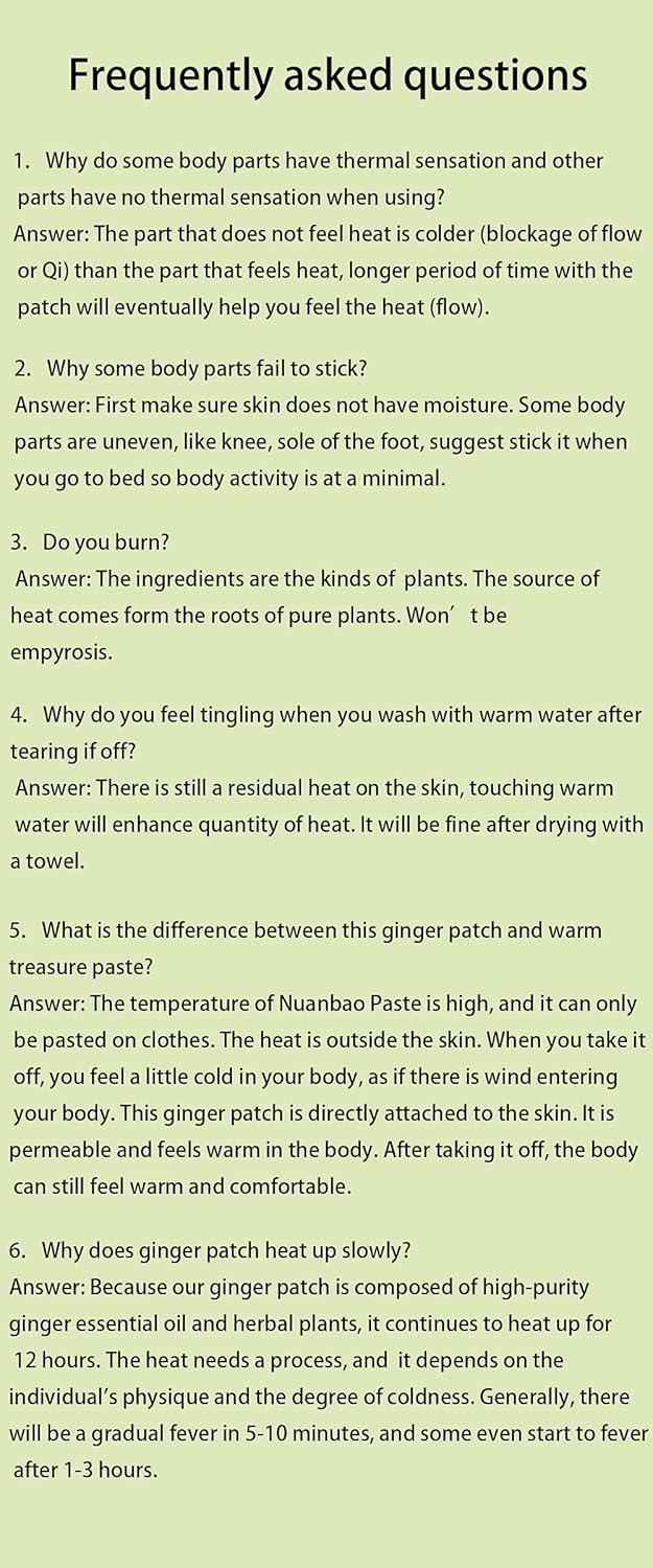 Self-Heating Ginger Patch