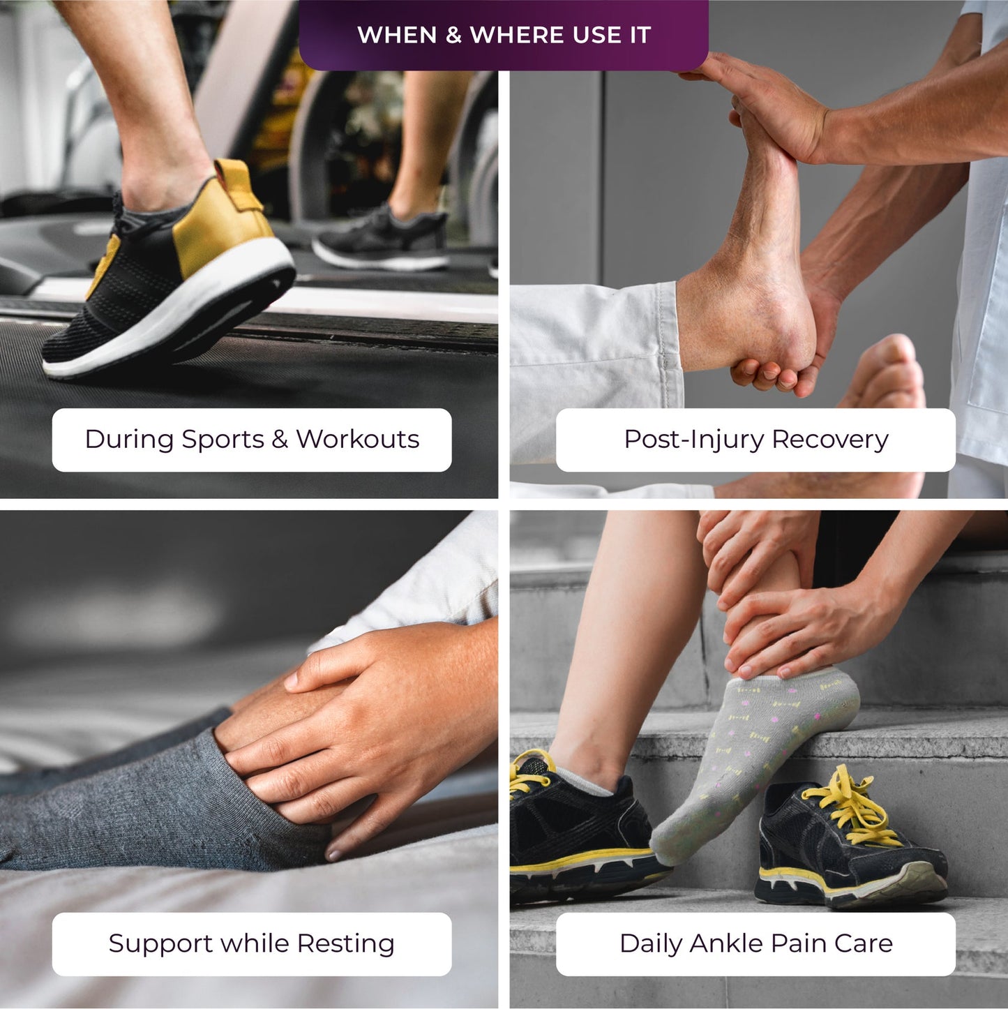 Breathable Ankle Support Brace - Universal Size