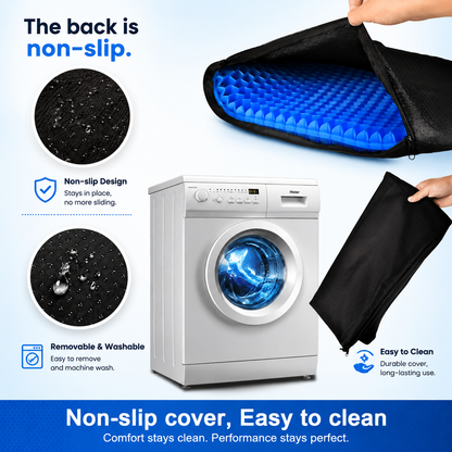 3-in-1 Breathable Gel Comfort Cushion - Long Sitting Support & Pressure Relief