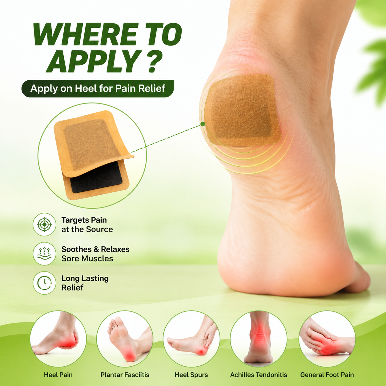 2 In 1 Heel Pain Relief Patch
