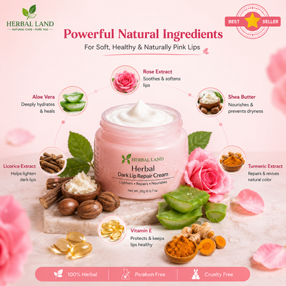 Herbal Dark Lip Repair Cream – Natural Care for Soft & Beautiful Lips