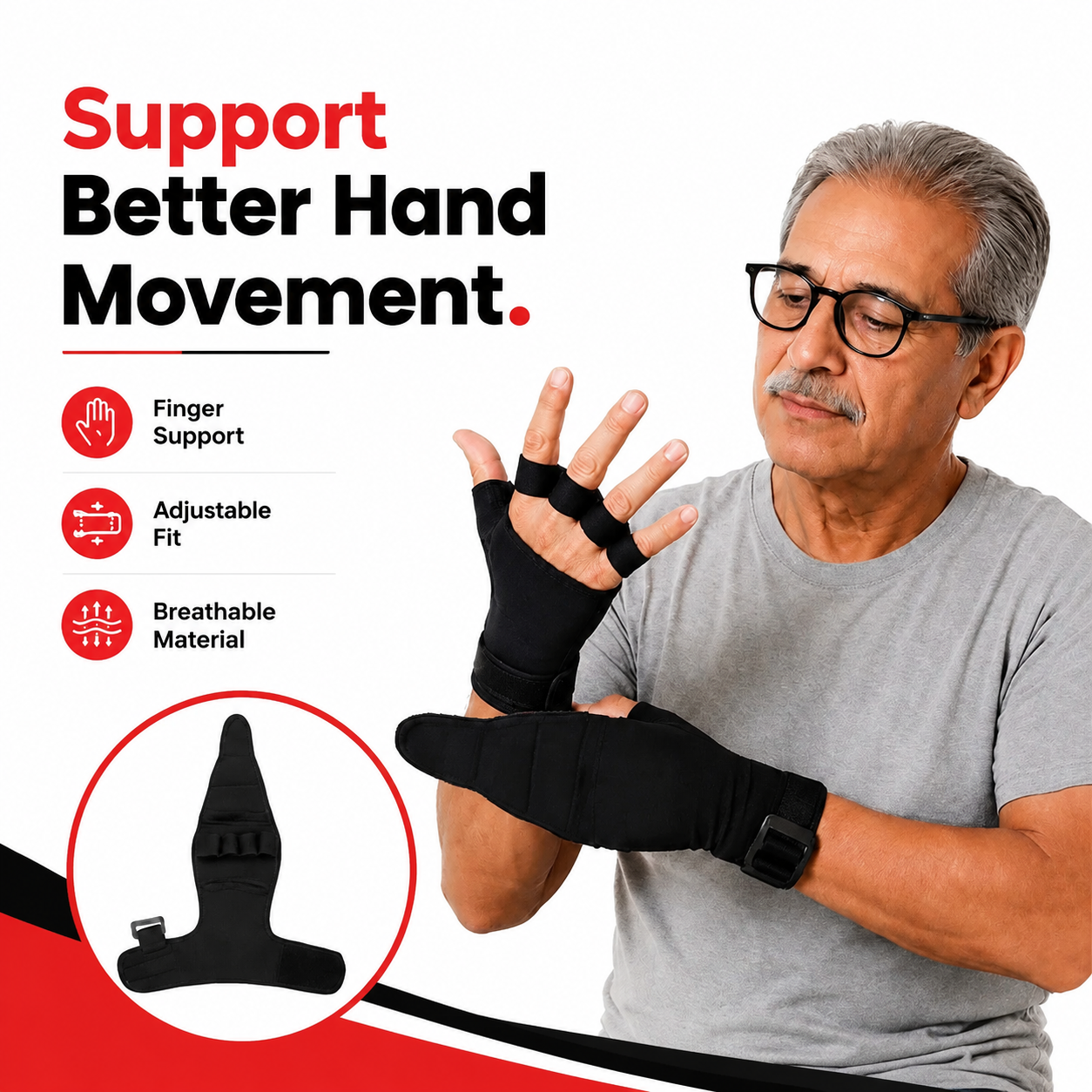 Rehabilitation Training Finger Hand Glove - Universal Size