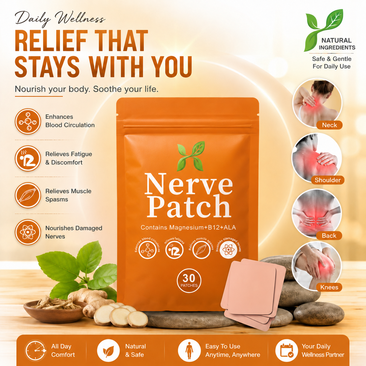 2-in-1 Nerve Support + Pain Relief Patch