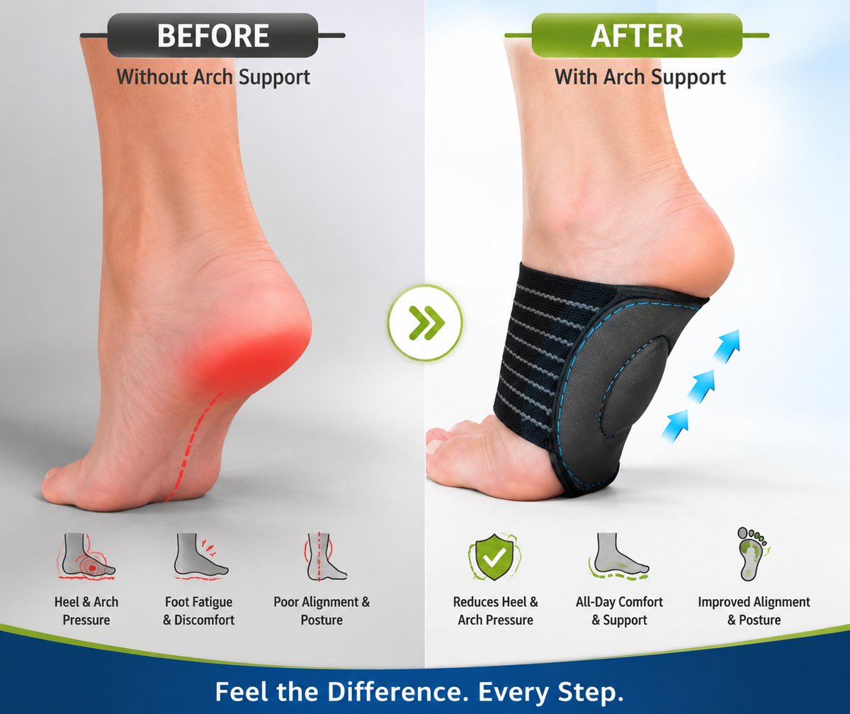 Arch Support Brace with Compression Cushion - Universal Size