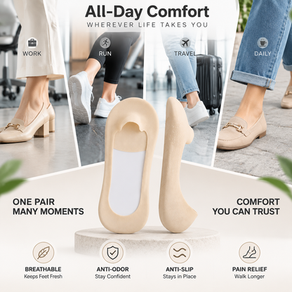 3-in-1 Orthopedic Invisible Socks – Anti-Odour, Breathable & Anti-Slip