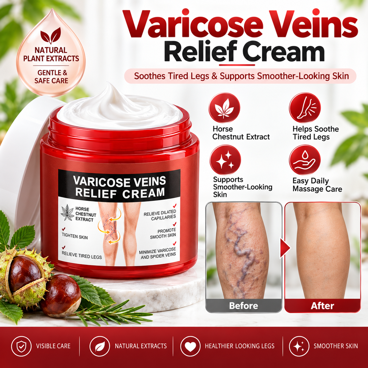 Herbal Varicose Veins Relief Cream