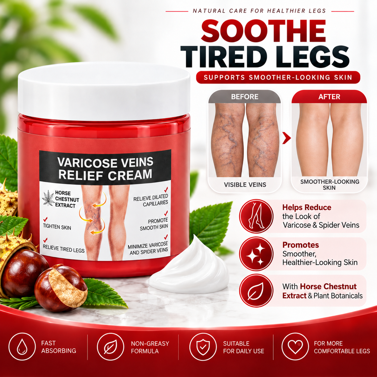 Herbal Varicose Veins Relief Cream