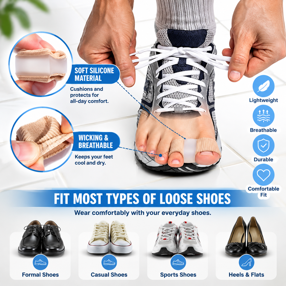 Soft Gel Bunion Corrector & Toe Spacer