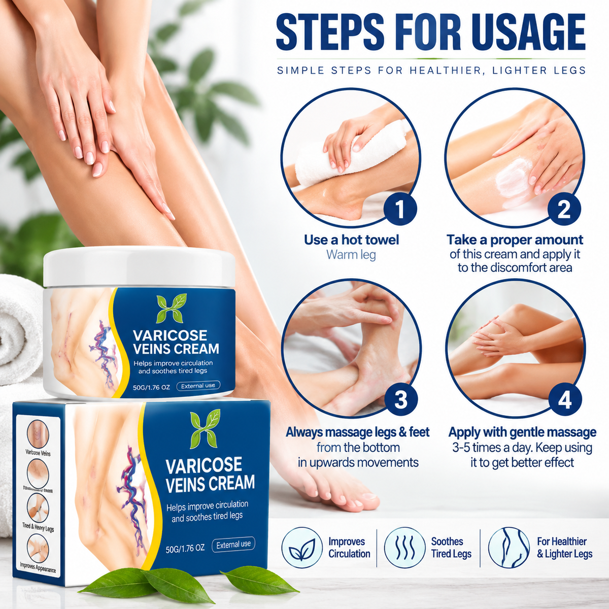 Herbal Varicose Veins Relief Cream