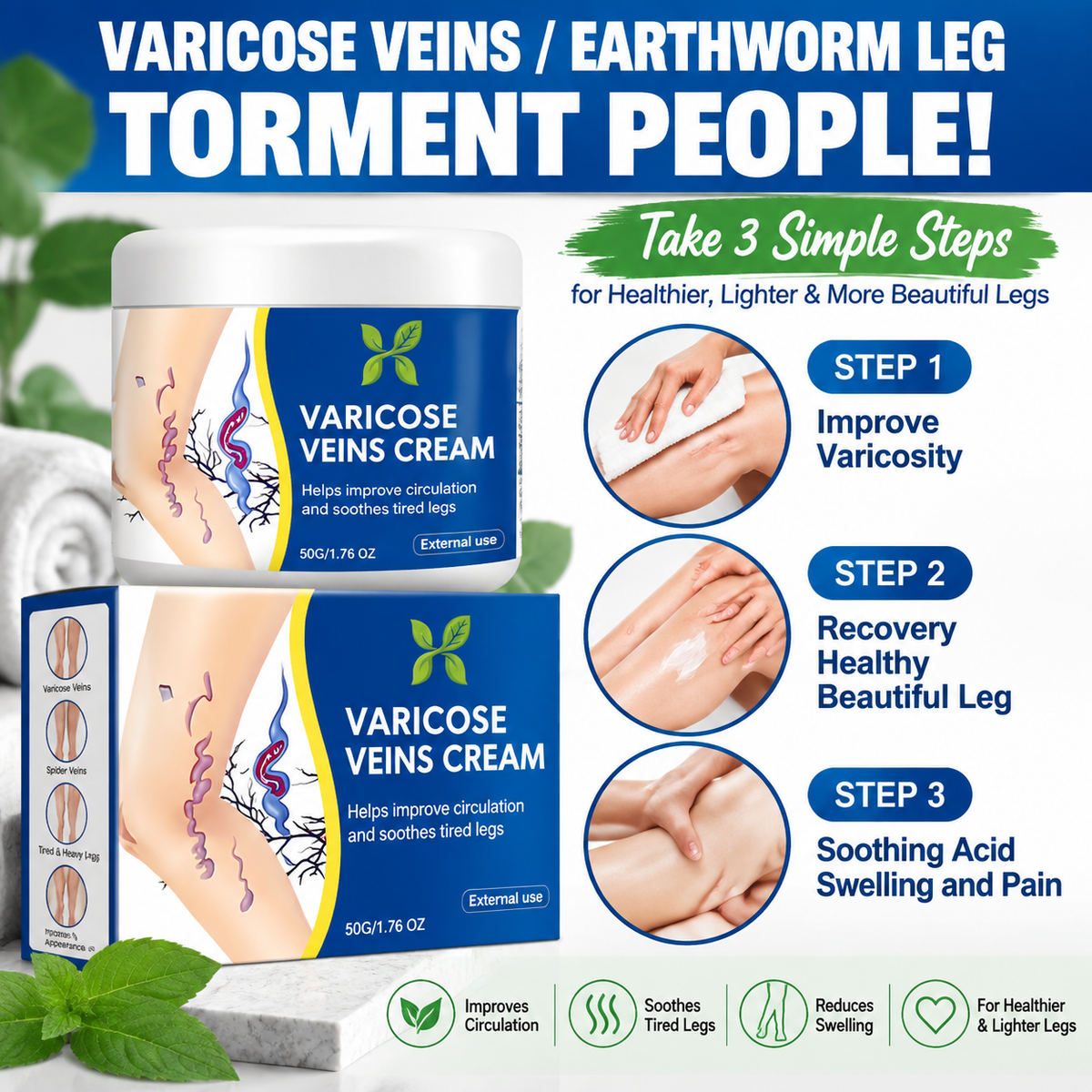 Herbal Varicose Veins Relief Cream