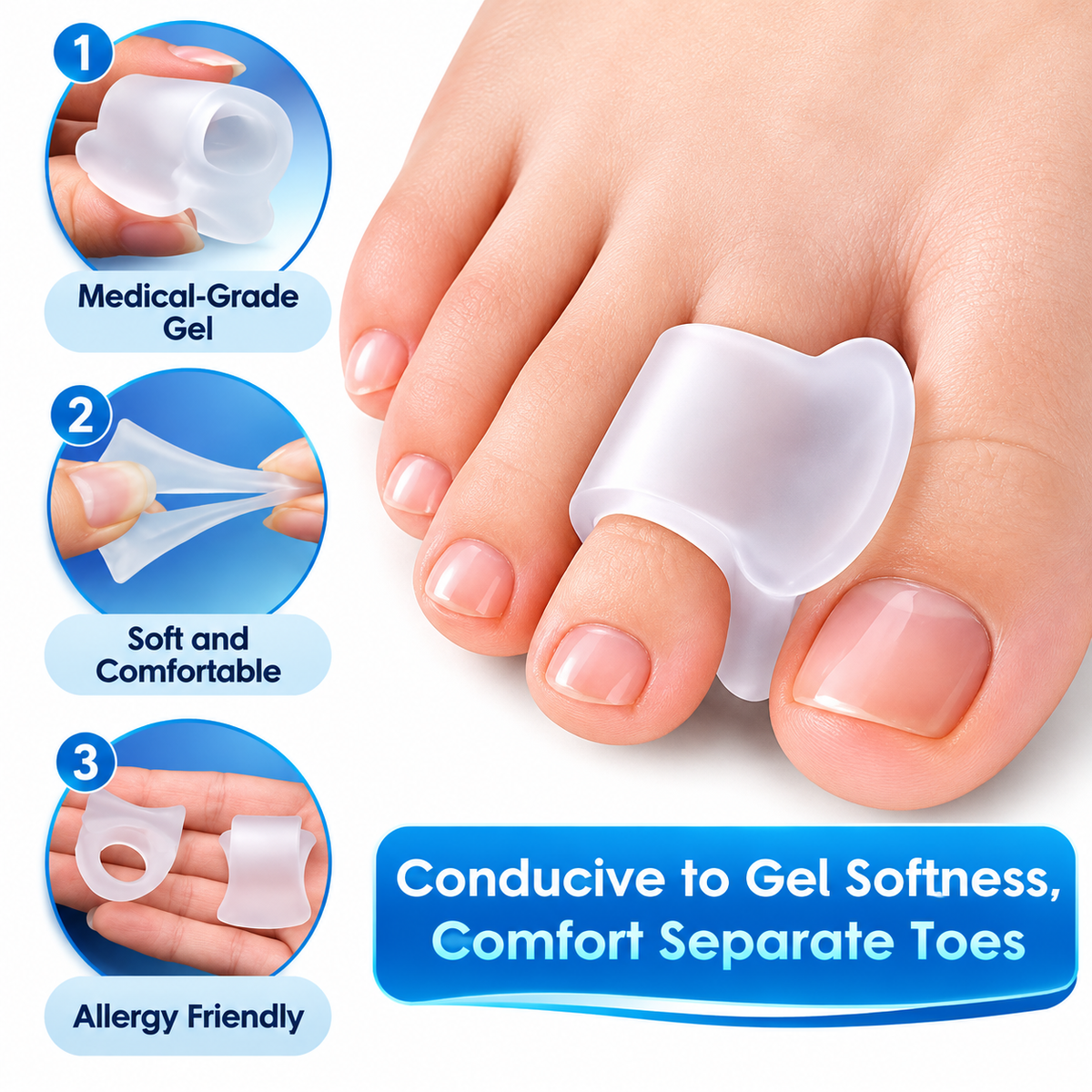 Soft Bunion Corrector & Toe Spacer
