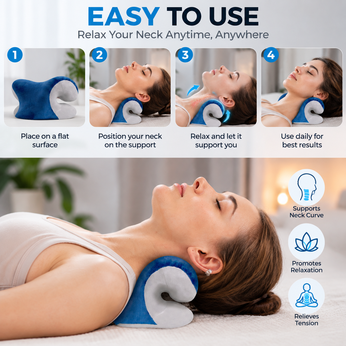 2-in-1 Neck Corrector & Pain Relief Support
