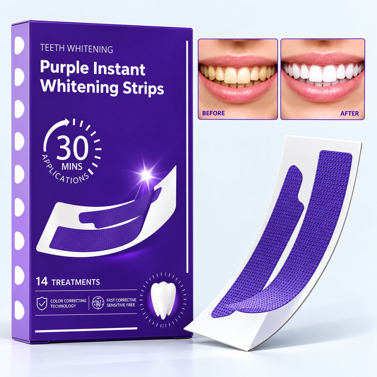 Herballand™ Purple Teeth Whitening Strips