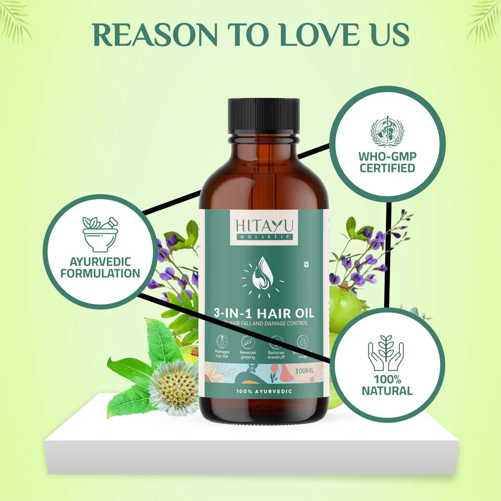 3 In 1 Herbal Hair Oil