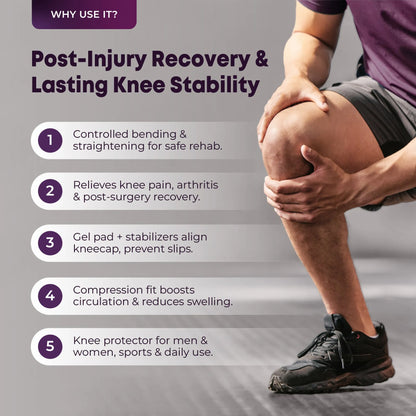 Adjustable 4-Strap Knee Brace with Stabilizers